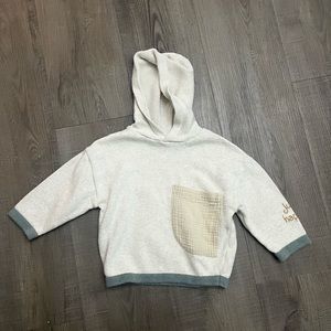 ZARA, knit pullover hoodie, size 12-18m.